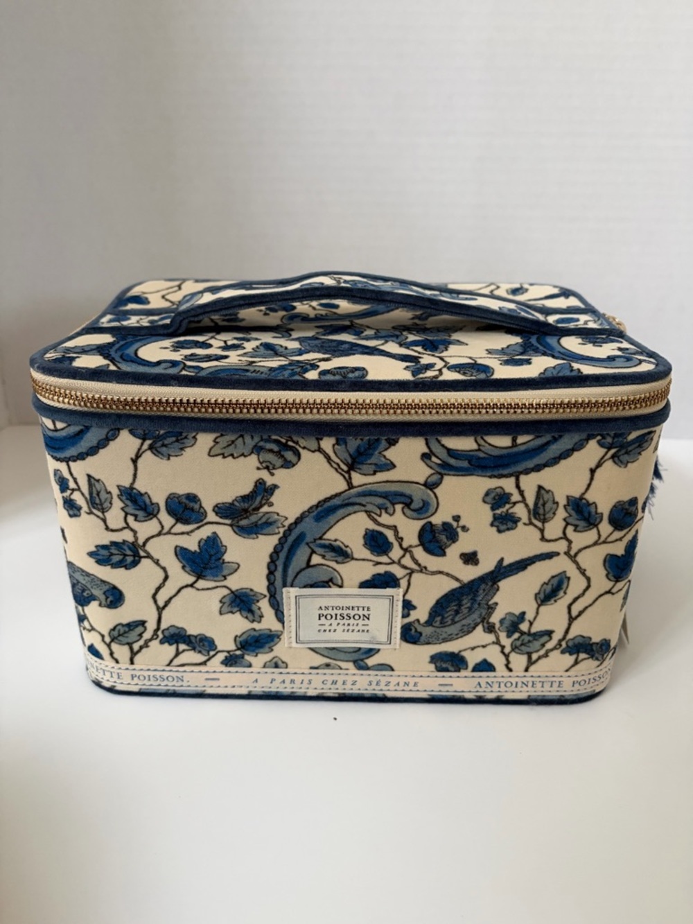 Sezane Jewelry Organizer Case Blue Birds Travel Storage Antoinette Poisson Gift - Picture 2 of 15